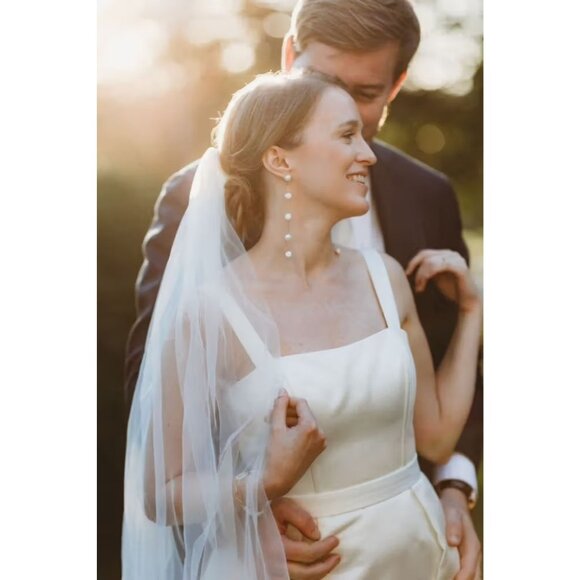 Ettika Delicate Drop Earrings in Blush Pearl New Womens Dangle - Picture 9 of 10